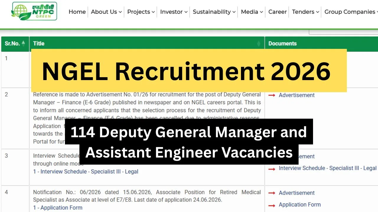 NGEL Recruitment 2026